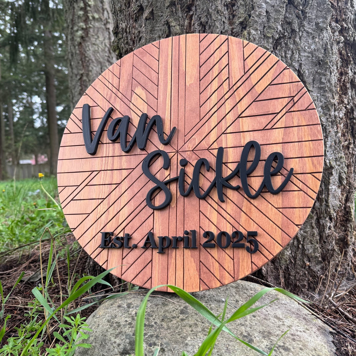 Mosaic 3D Family Sign | Last Name |