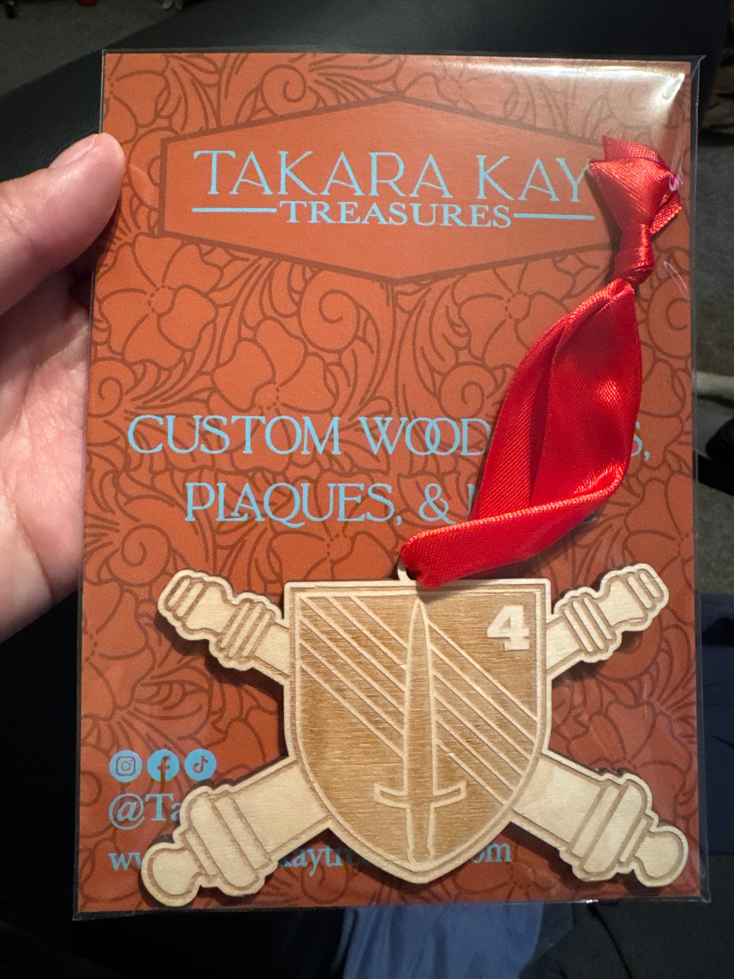 Unit Crest Ornament (double sided)
