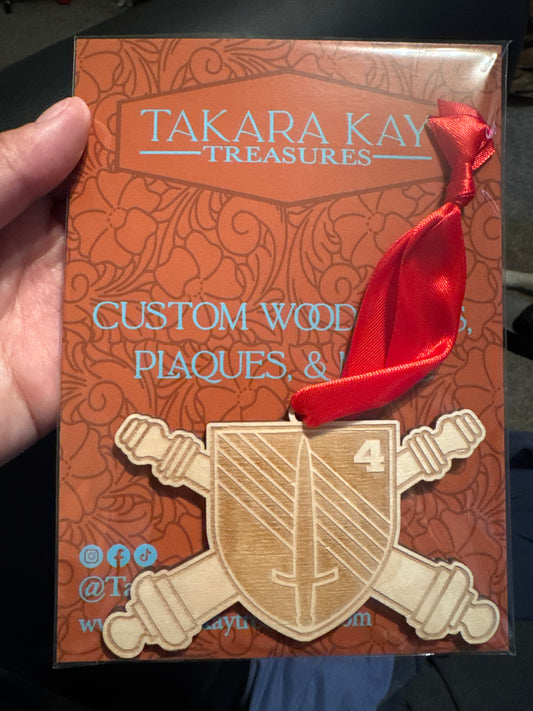 Unit Crest Ornament (double sided)